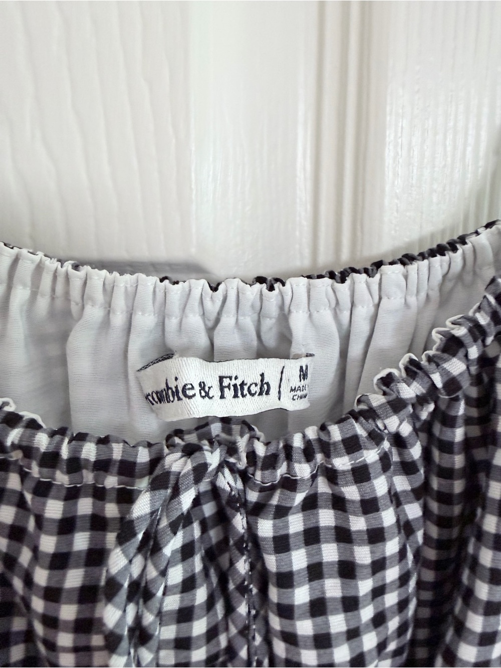 Abercrombie & Fitch Black and White Gingham Maxi Dress - Picture 5 of 6